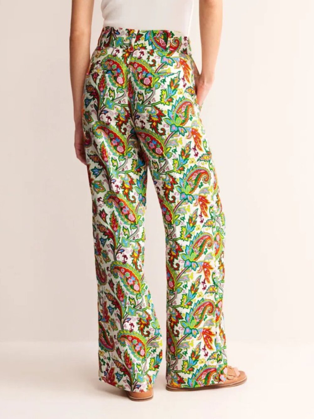 Boden Westbourne Linen Trousers - Picture 3 of 10